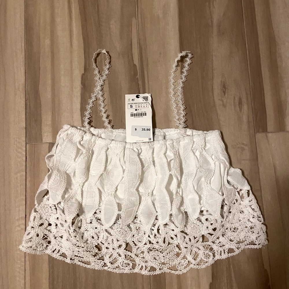 Zara crop tank top